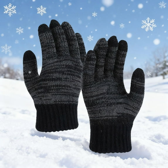 Cadancy Winter Gloves Women Touchscreen Texting Warm Soft Driving Knitted Thicken Glove Hiking Cycling Outdoor for Cold Weather