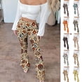 thumbnail image 1 of Cadancy Womens Flare Leggings Boho Vintage Floral Patterned High Waisted Palazzo Yoga Pants Tummy Control Cozy Soft Stretch Trendy Flared Tights, 1 of 9