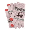 thumbnail image 1 of Cadancy Womens Winter Gloves Touch Screen Texting Knitted Thick Warm Elastic Cuffs Coldproof Gloves Cute Print Trendy Cozy for Cold Weather, 1 of 2