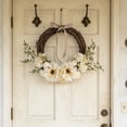 thumbnail image 1 of Cadancy Wreaths for Front Door Artificial Flower Grapevine Wreath Rustic Wall Hanging Decoration Home Entryway Window Mantel Spring Farmhouse Floral Arrangement Indoor Outdoor Decor, 1 of 7