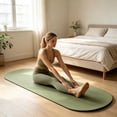 thumbnail image 1 of Cadancy Yoga Mat Thick Oval Exercise Non Slip Extra Wide Pilates Mat Cushioned Fitness Mats for Meditation Stretching Floor Training Gym Home Workout Equipment, 1 of 6