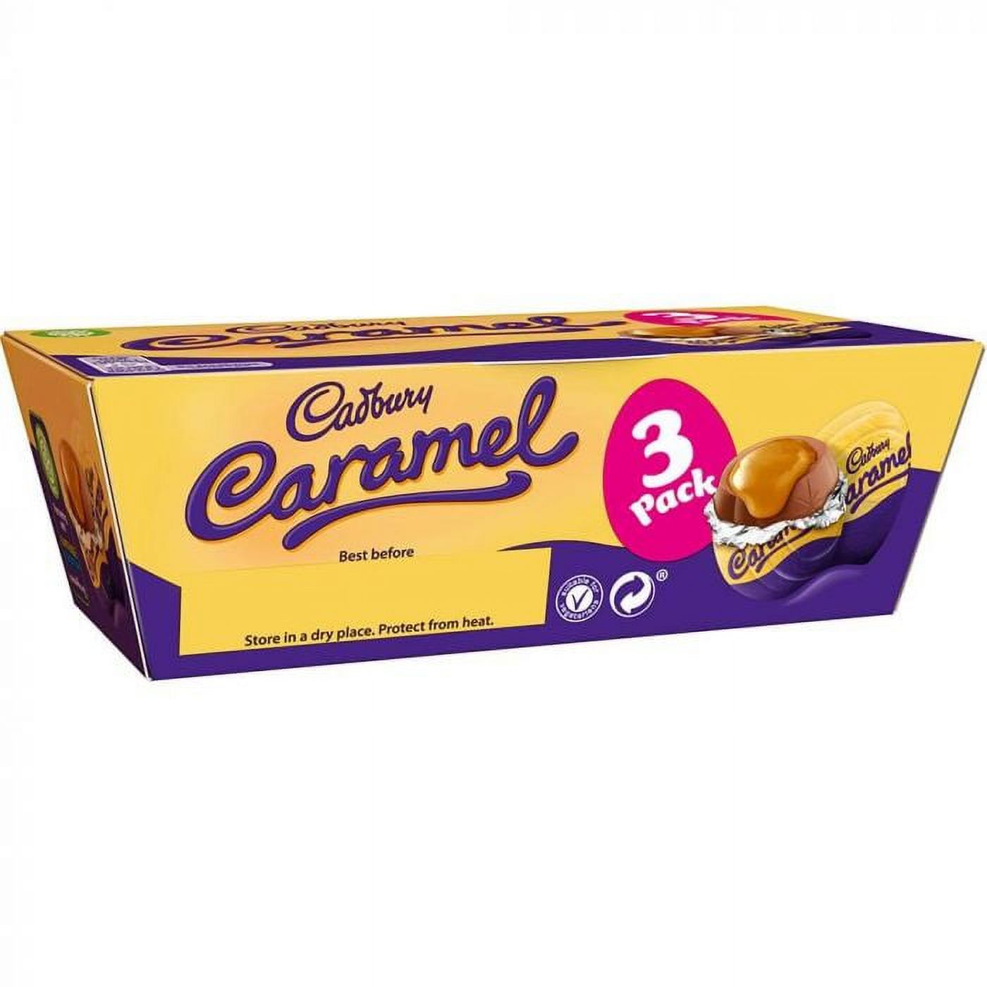 Cadbury Caramel Egg 120g 3 Pack Imported from United Kingdom by