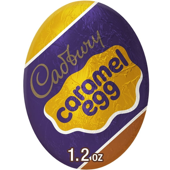 Cadbury Caramel Egg Chocolate with Caramel Easter Candy, Egg 1.2 oz