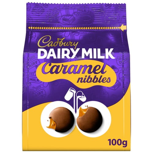 Cadbury Caramel Nibbles 100g, British Import (Pack of 3)