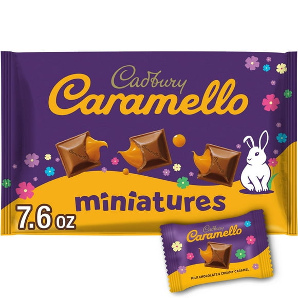 Cadbury Caramello Miniatures Milk Chocolate Caramel Easter Candy, Bag 7.6 oz