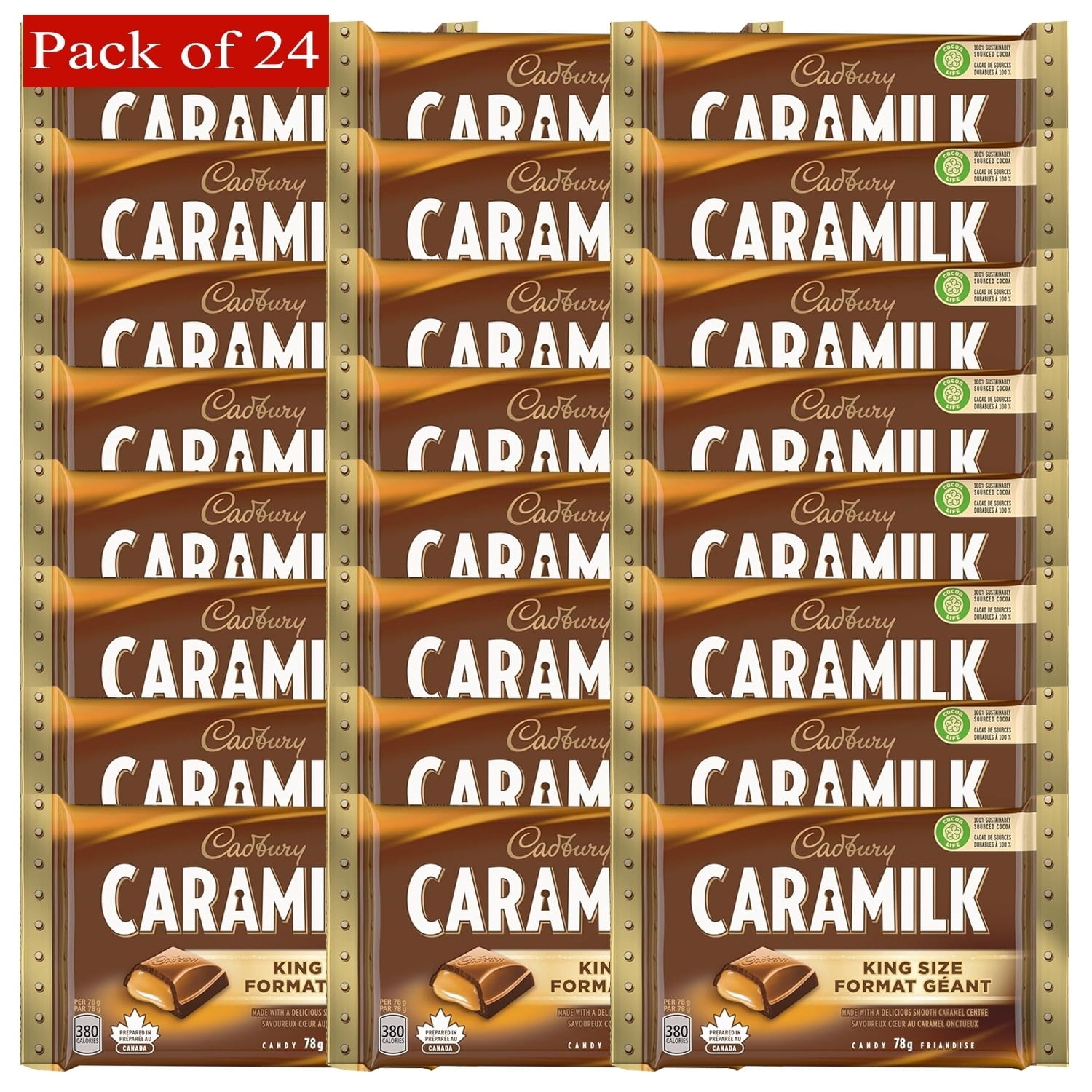 Cadbury Caramilk 78g x24 - Bar counters for grocery retail