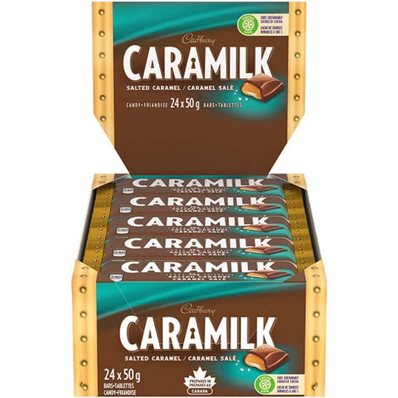 Cadbury Caramilk Salted Caramel Bars, 50g/1.7 oz., 24pk
