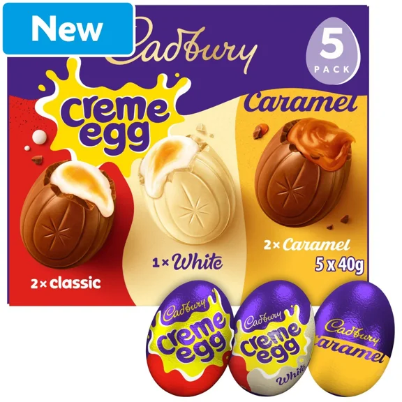 Cadbury Creme Egg, Caramel & White Chocolate Eggs - 5 x 40g