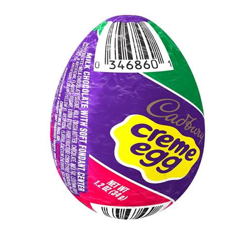 Cadbury Creme Egg Milk Chocolate And Fondant, Easter Candy Egg, 1.2 Oz - Pack of 2