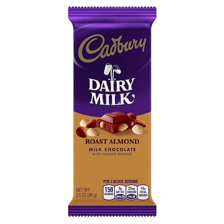 Cadbury DAIRY MILK Roast Almond Milk Chocolate Bar Roast Almond3.5oz Pack of 2