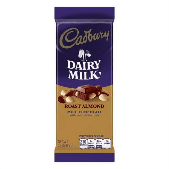 Cadbury Dairy Milk Bar Roast Almond - 4.0 Oz. (Pack of 6)