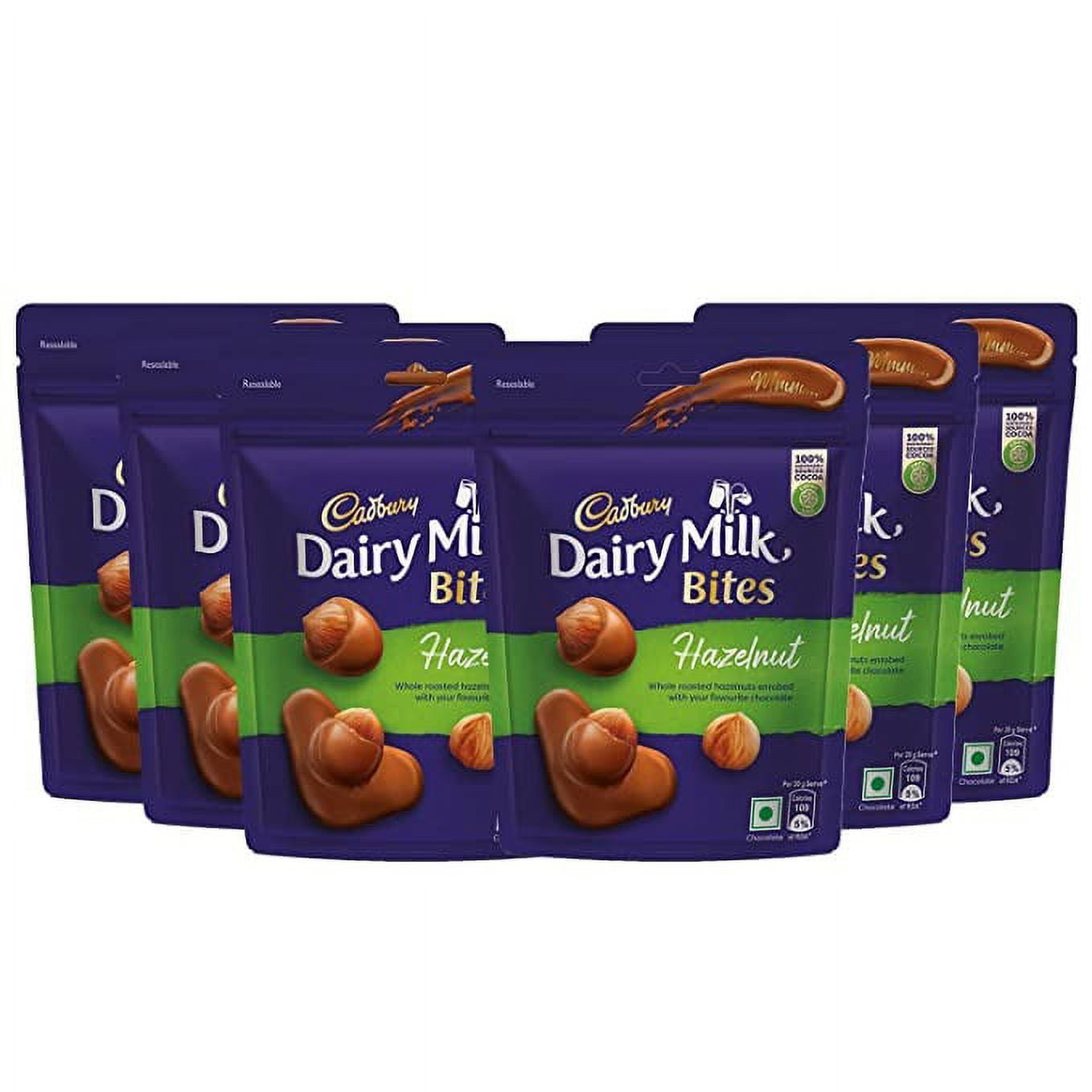 Cadbury Dairy Milk Bites Hazelnut, 40g Pack of 6