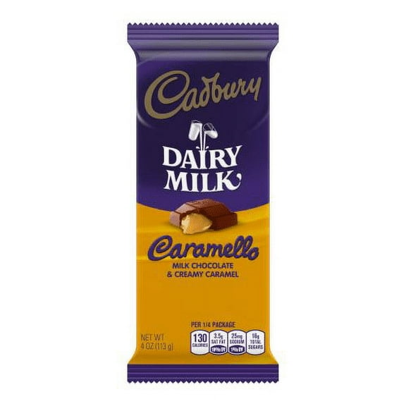 Cadbury Dairy Milk Caramello Bar Caramel - 4.0 Oz. (Pack of 18)