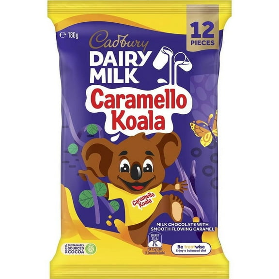 Cadbury Dairy Milk Caramello Koala Chocolate 12-Piece 180g Sharepack
