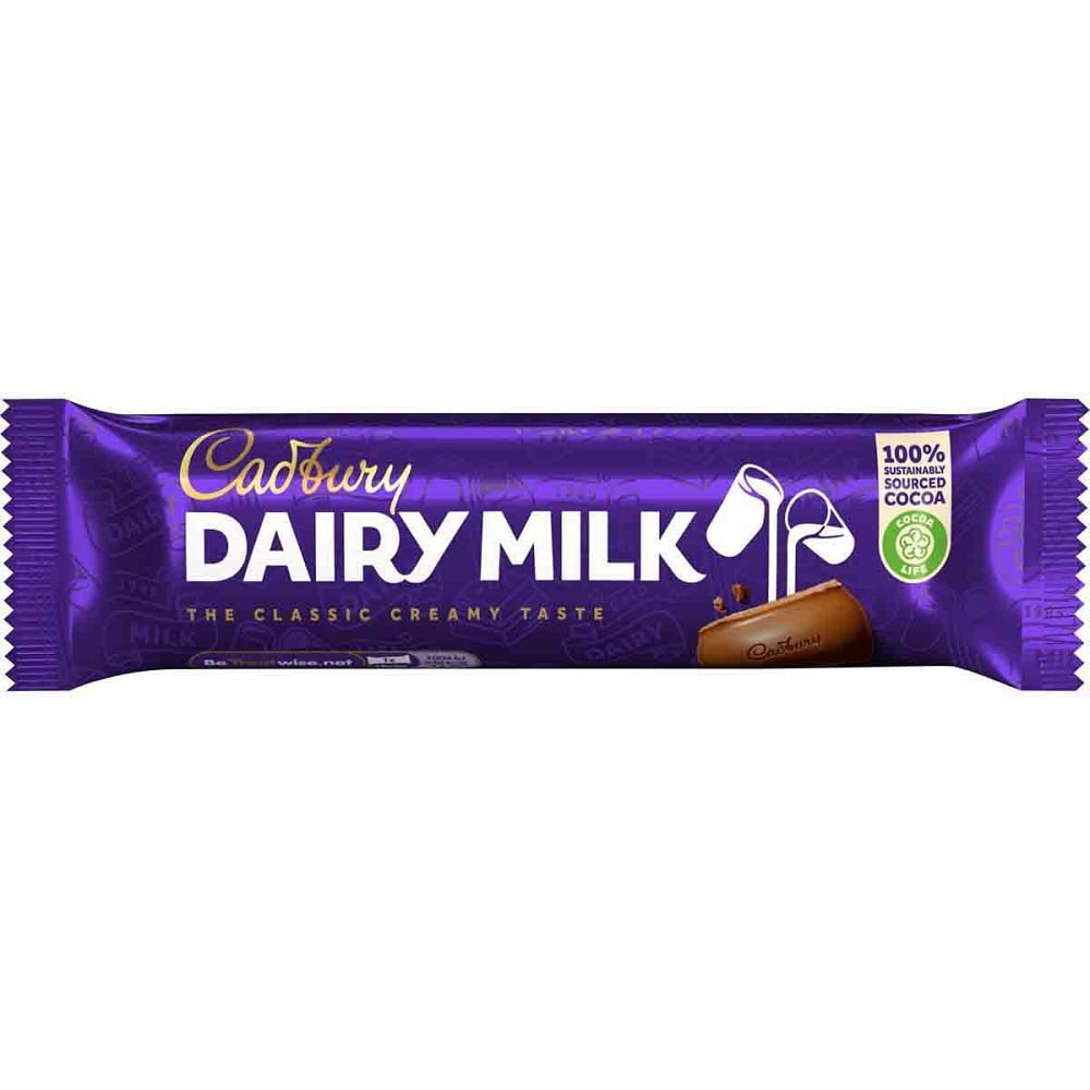 Cadbury Dairy Milk Chocolate Bar 45g (Pack of 48)