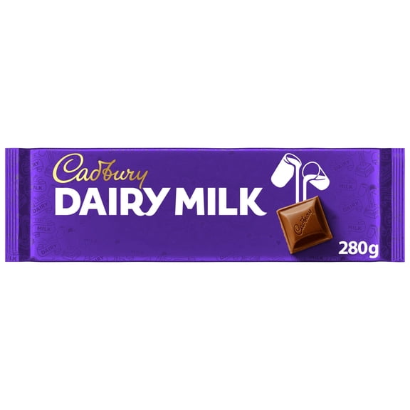 Cadbury Dairy Milk Chocolate Block 280g, Imported from Britain