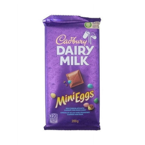 Cadbury Dairy Milk Chocolate with Mini Eggs Bar, 200g/7oz