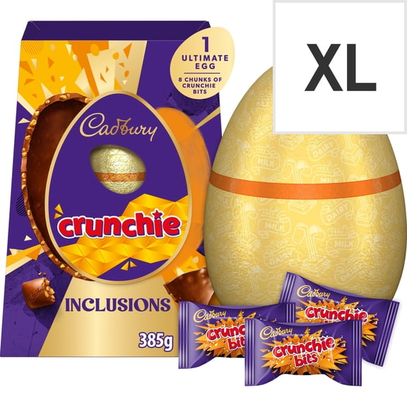 Cadbury Dairy Milk Crunchie Easter Egg 385g, Imported from Britain