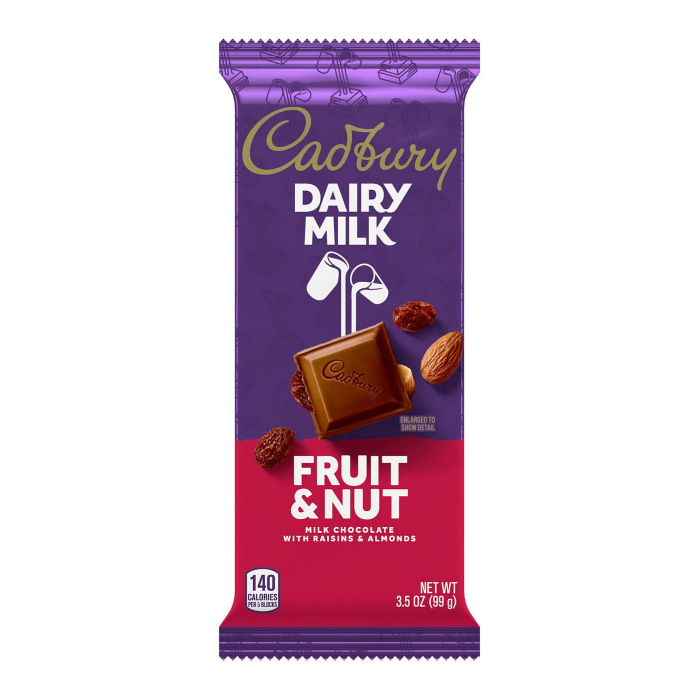 Cadbury Dairy Milk Fruit & Nut 3.5oz 2-Pk