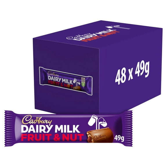Cadbury Dairy Milk Fruit & Nut Chocolate Bar 49g (pack of 48)