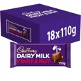 thumbnail image 1 of Cadbury Dairy Milk Fruit & Nut Chocolate Bars 18 x 110g – Smooth Milk Chocolate with Almonds & Raisins, 1 of 5