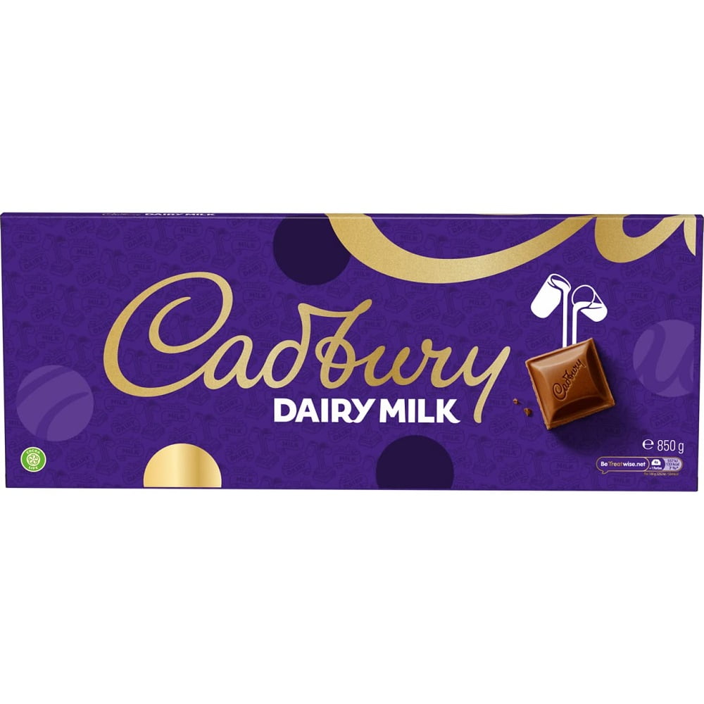 Cadbury Dairy Milk Gift Block Chocolate 850g - Walmart.com