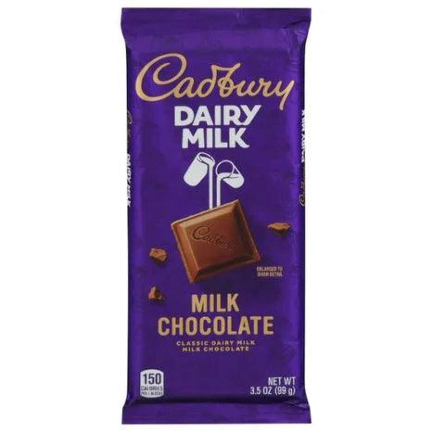 Cadbury Dairy Milk Milk Chocolate Candy, Bar 3.5 oz