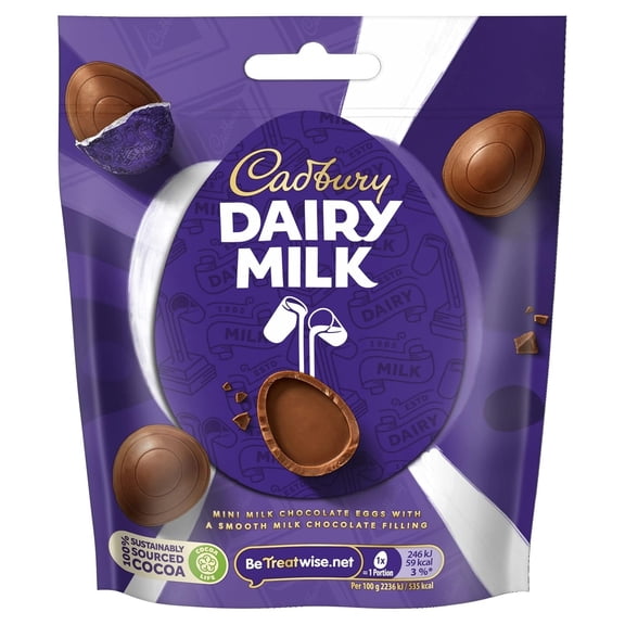Cadbury Dairy Milk Mini Chocolate Eggs Bag 77g