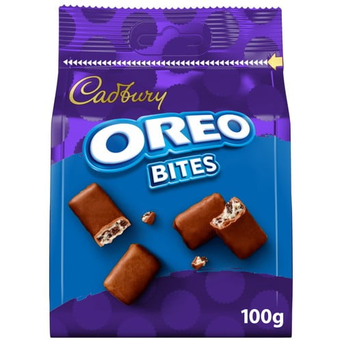 Cadbury Dairy Milk Oreo Bites Chocolate Bag 100g, British Import (Pack of 3)
