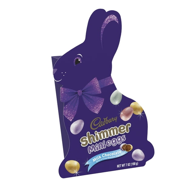 Cadbury, Easter Shimmer Mini Eggs Milk Chocolate Bunny Box Candy, 7 Oz
