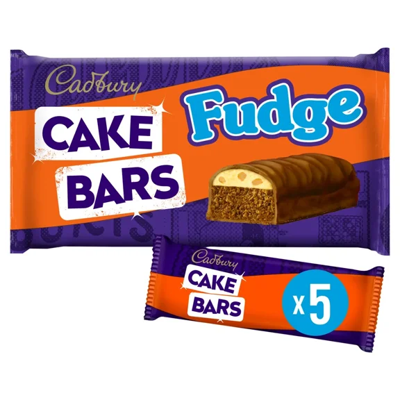 Cadbury Fudge Cake Bars - 5 Individually wrapped cake bars