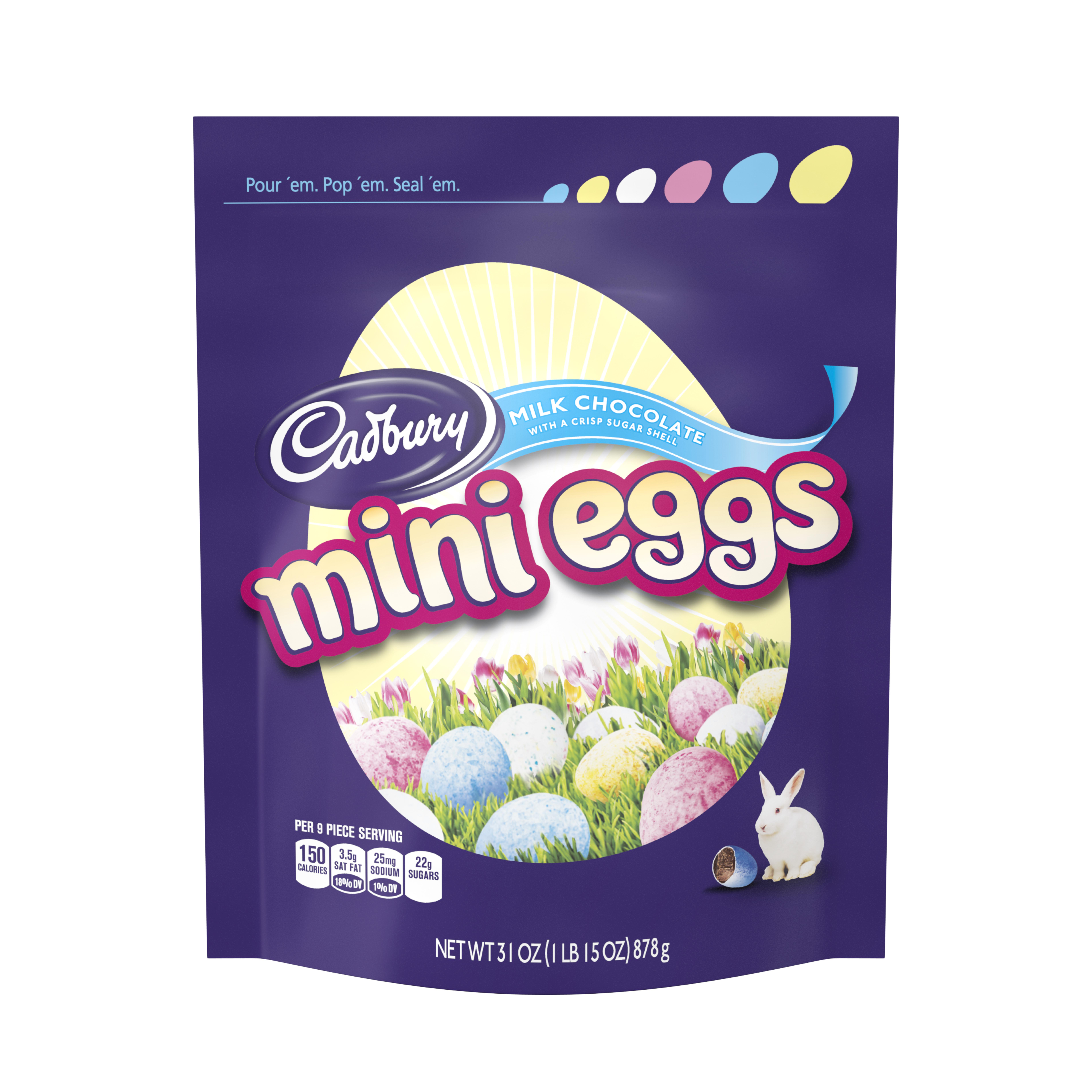 Cadbury, Mini Eggs, Easter Milk Chocolate Candy, 31 Oz. - image 1 of 10