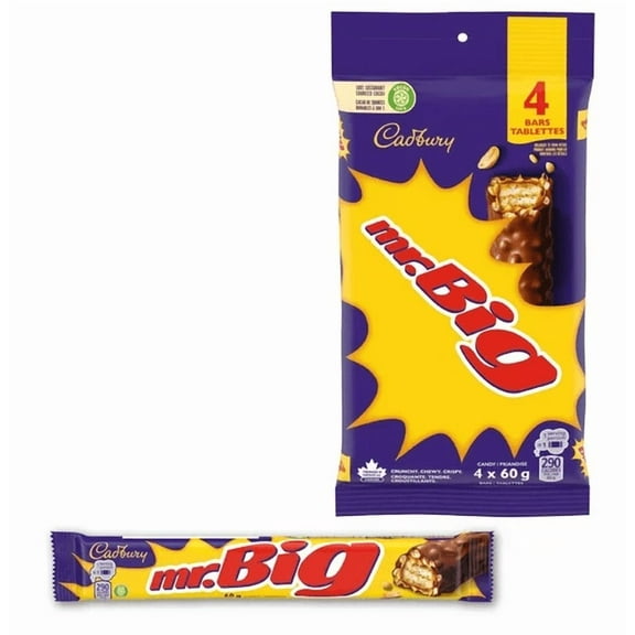 Cadbury Mr. Big, Multipack Chocolate Bars 4ct, 240g