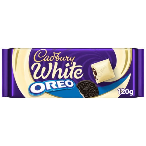 Cadbury Oreo White Chocolate Bar 120g, British Import (Pack of 3)