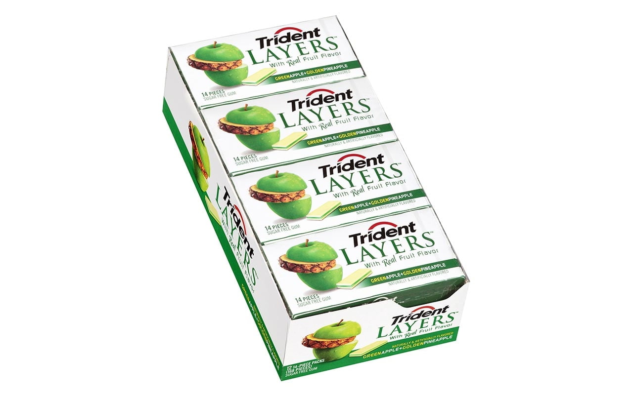 Cadbury Trident Layers Gum, 14 ea