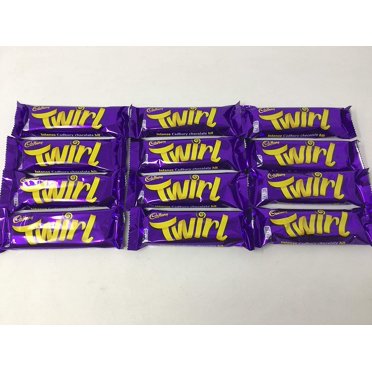 Cadbury Twirl Milk Chocolate Bars - 43g Each, Pack Of 12 (Total 18.06 Oz)
