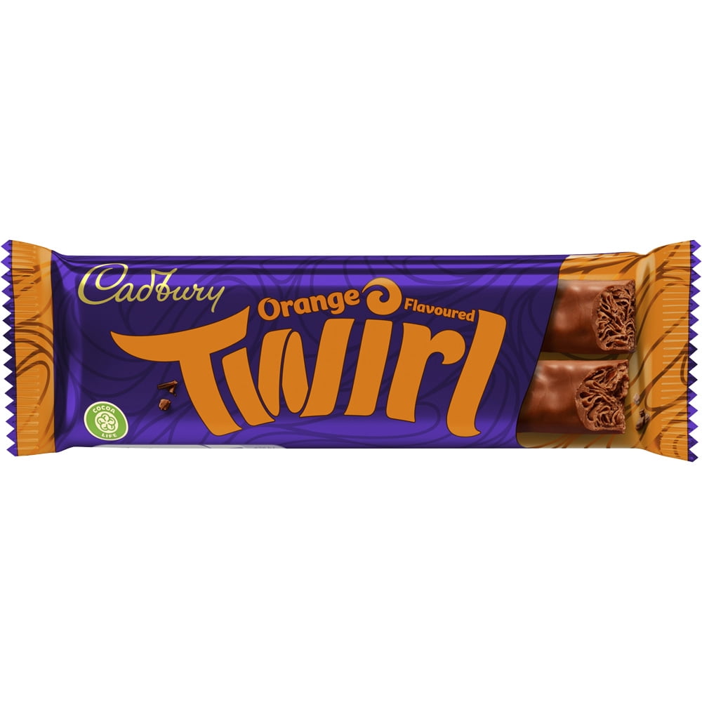 Cadbury Twirl Orange Chocolate Bar 43g (Pack of 6)