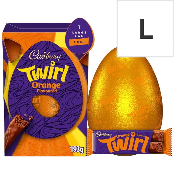 Cadbury Twirl Orange Shell Egg 193g, Imported from Britain