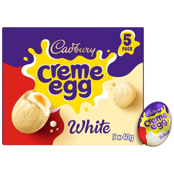 Cadbury White Creme Egg 5x40g, Imported from Britain
