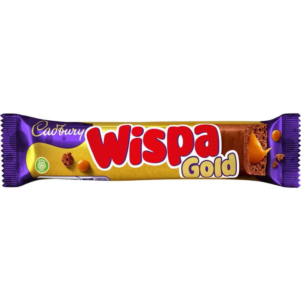 Cadbury Wispa Gold Chocolate Bar 48g (Pack of 8)