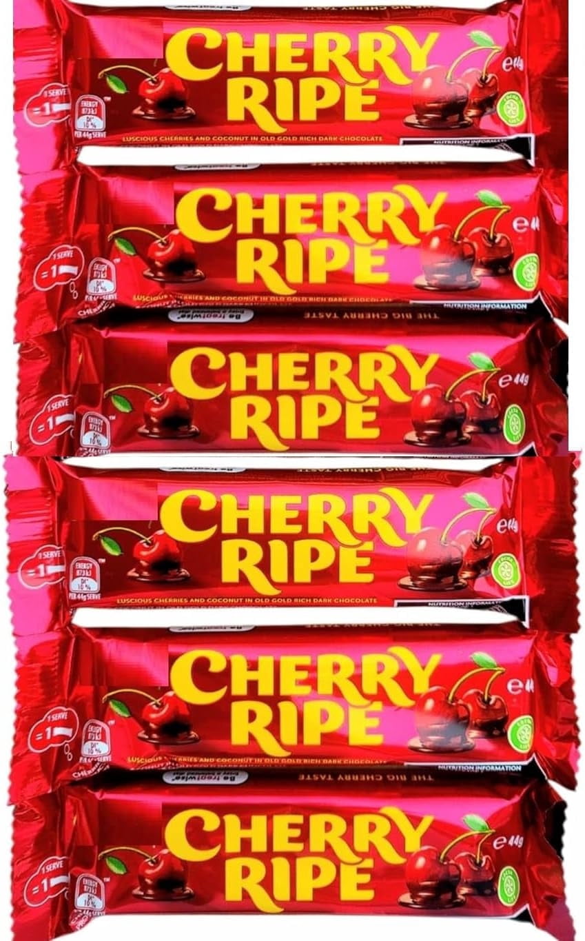 Cadburys Cherry Ripe - Pack of 6 Bars - Australian candy - Walmart.com