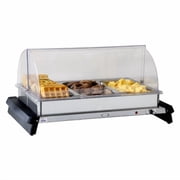 Cadco WTBS-3RT 20.5 x 14 Countertop Buffet Server Warmer with 3 Pan Capacity, Stainless Steel, 120v, Cool-Touch Handles, For Commercial Use