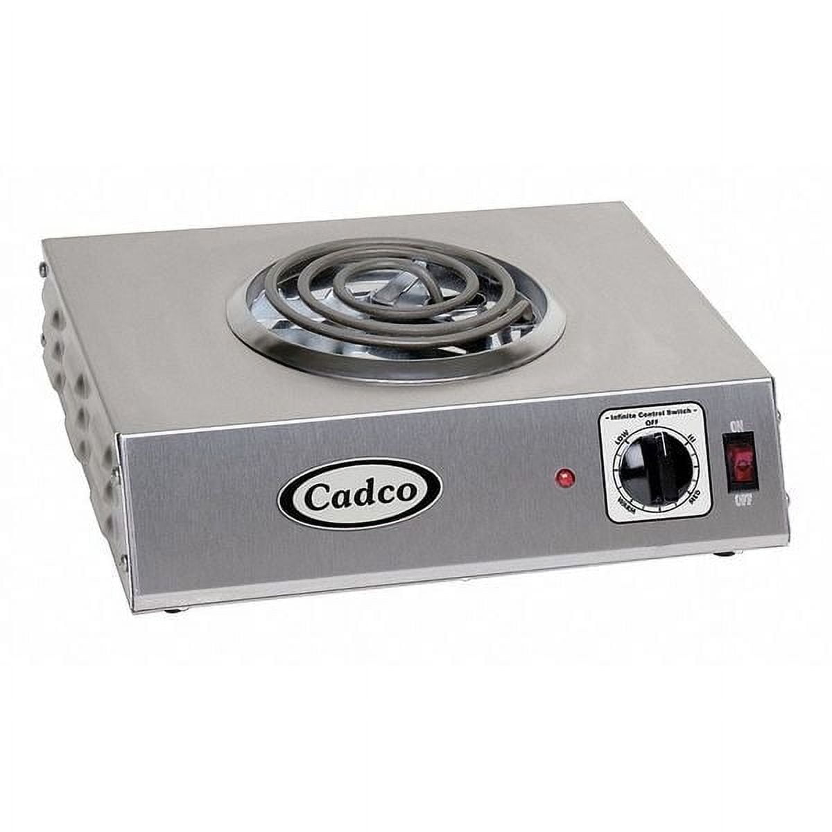 Cadco 14" Stainless Steel Electric Portable Countertop Hot Plate