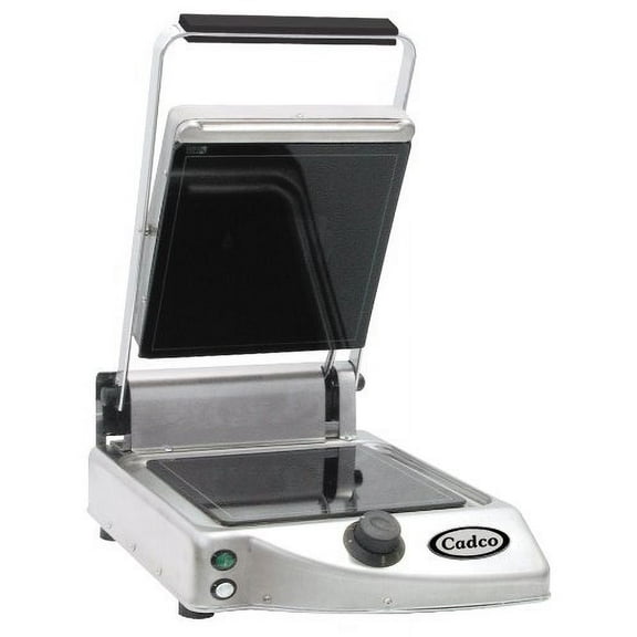 Cadco Single Panini/Clamshell 120-Volt Grill with Smooth Top Plate