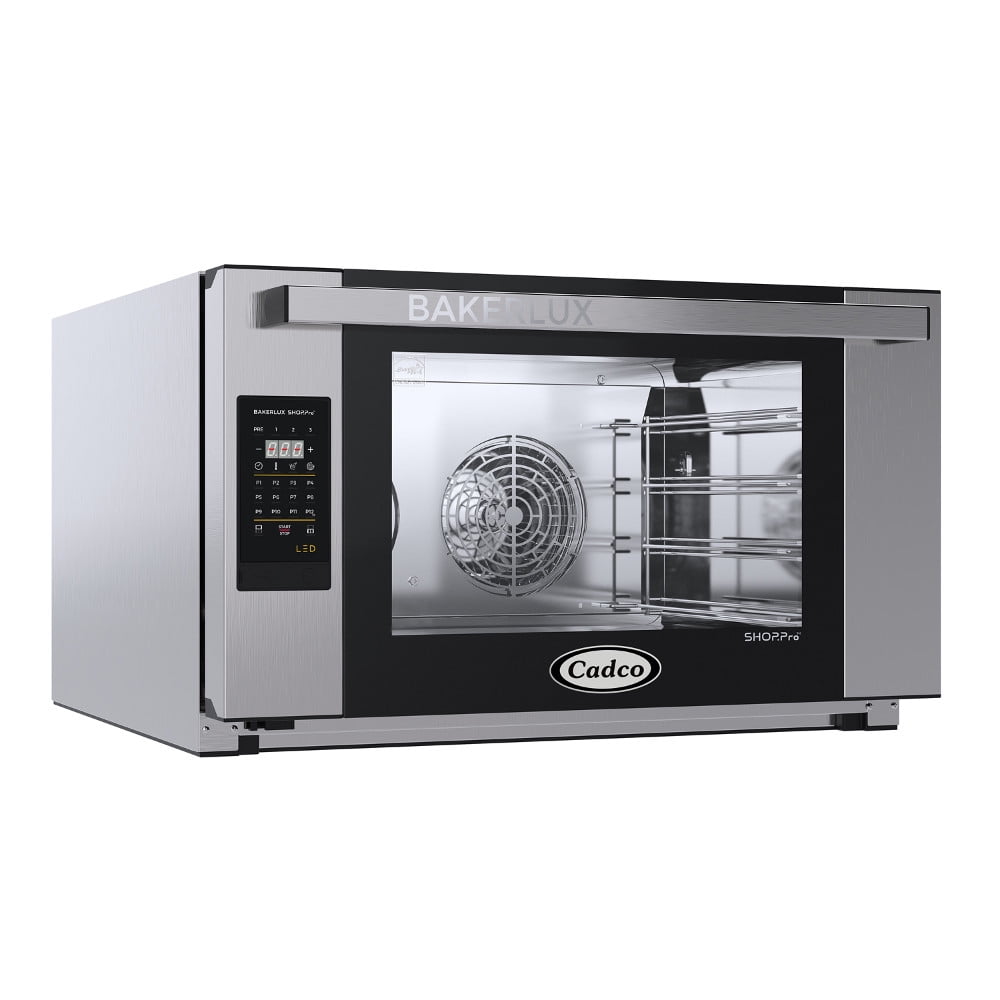 Cadco XAFT-04FS-LD Bakerlux LED Panel Heavy-Duty Countertop Convection Oven with Digital Controls & Humidity, Stainless Steel, NSF, 208-240v, For Commercial Use