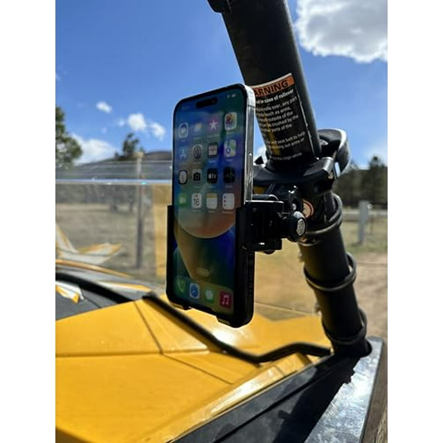 Caddie Buddy UTV Roll Bar Phone Mount, Universal Fit, Black