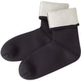 thumbnail image 1 of Caddis Black Fleece Lined Neoprene Socks Large Black/White, 1 of 1