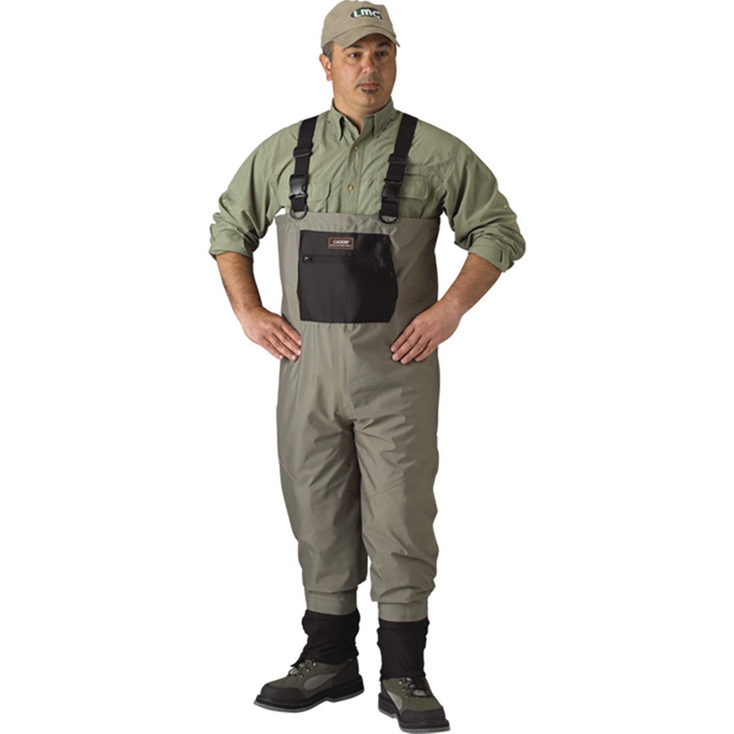 XXL Taupe Polyester Breathable Stockingfoot Waders