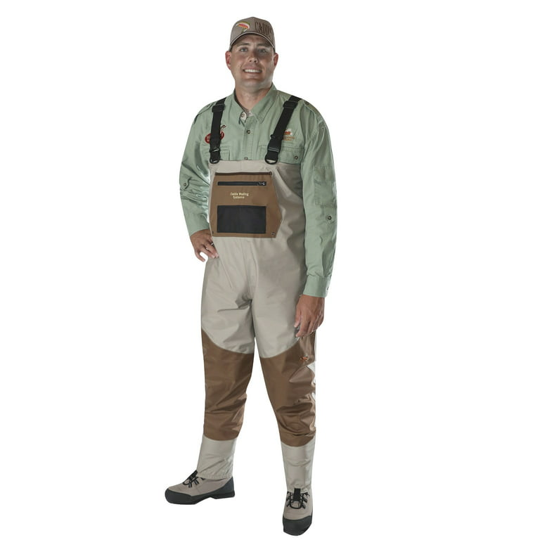 White River Fly Shop Stocking-Foot Chest Fly Fishing Waders - Small - Khaki