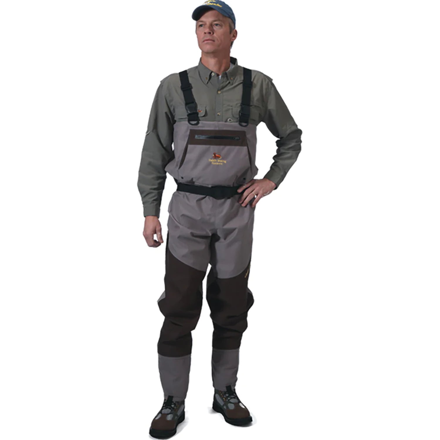 Caddis Mens Stout Beige/Brown Northern Guide Breathable Stockingfoot Waders
